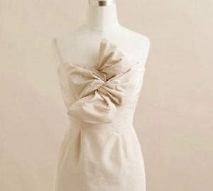 Gorgeous JCrew Metallic Cream Strapless Dress